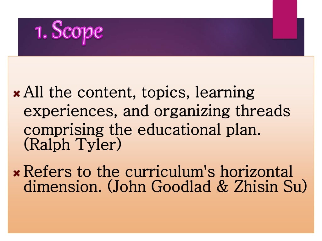 Curriculum Design Qualities