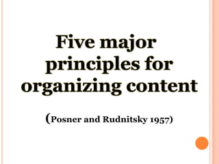 (Posner and Rudnitsky 1957)
 