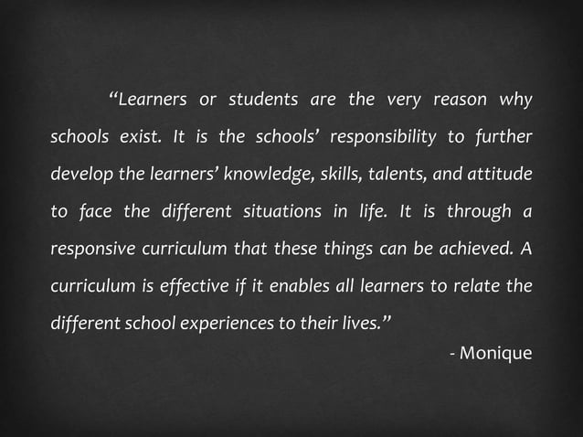 THE ROLES OF STAKEHOLDERS IN CURRICULUM IMPLEMENTATION