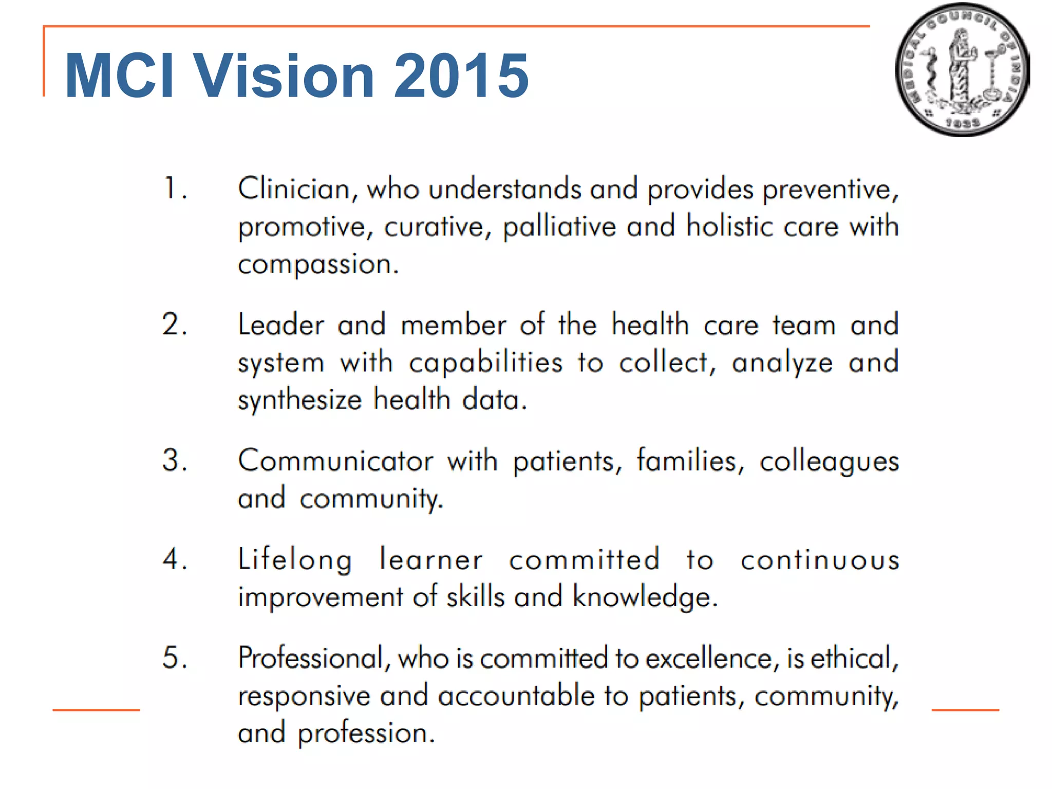 MCI Vision 2015
 