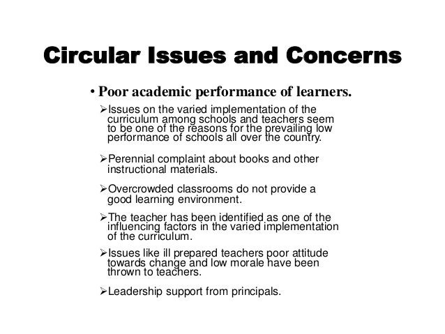 curriculum development curriculum issues concerns and responses