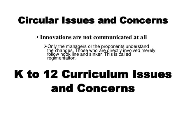 curriculum development curriculum issues concerns and responses