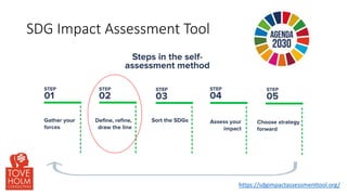 SDG Impact Assessment Tool
https://sdgimpactassessmenttool.org/
 