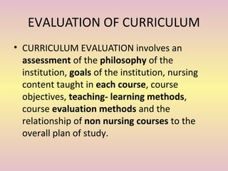 Curriculum development 