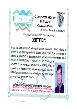 Curriculum dr. luis vallejo