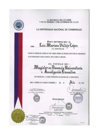 Curriculum dr. luis vallejo