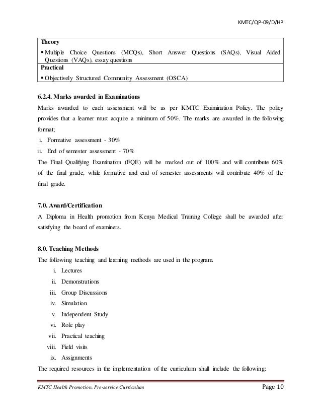 Essay on health promotion