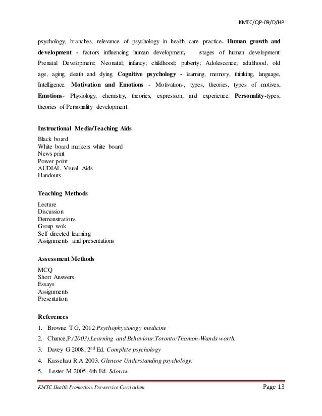 Curriculum Draft Diploma Health Promotion 2 Nakuru