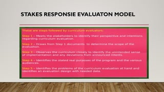 STAKES RESPONSIE EVALUATON MODEL
 