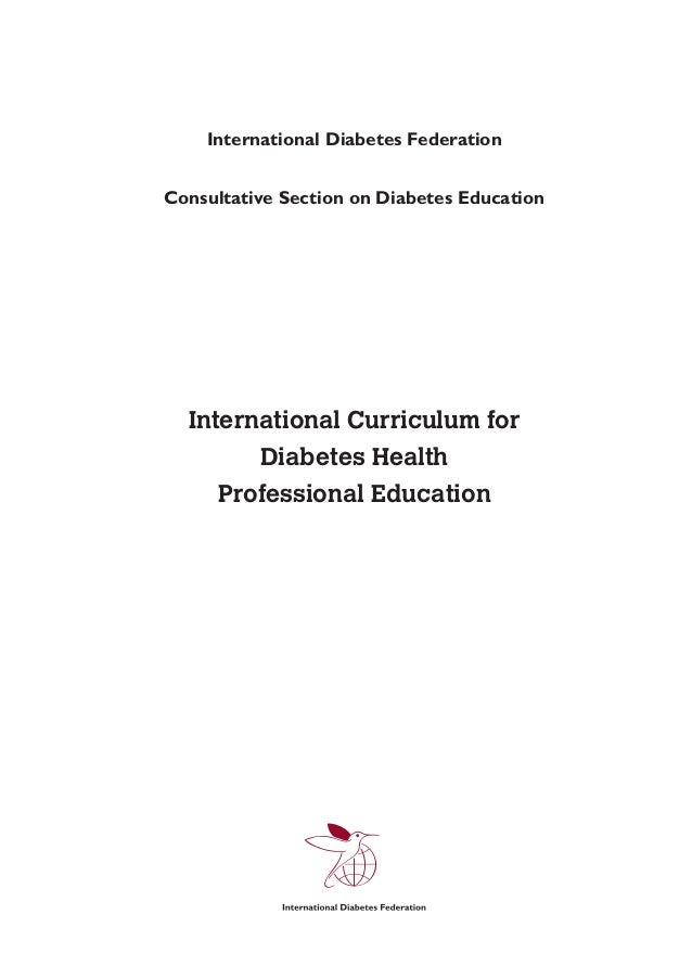 International Curriculum for Diabetes health professional education