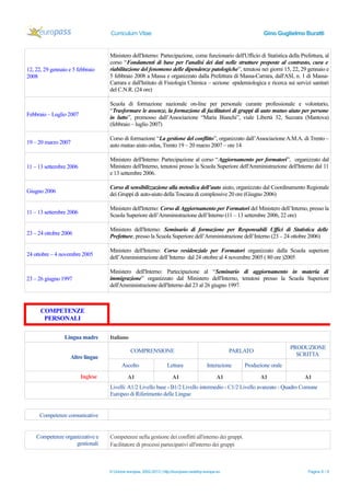 Curriculum Vitae Gino Guglielmo Buratti
12, 22, 29 gennaio e 5 febbraio
2008
Ministero dell'Interno: Partecipazione, come ...