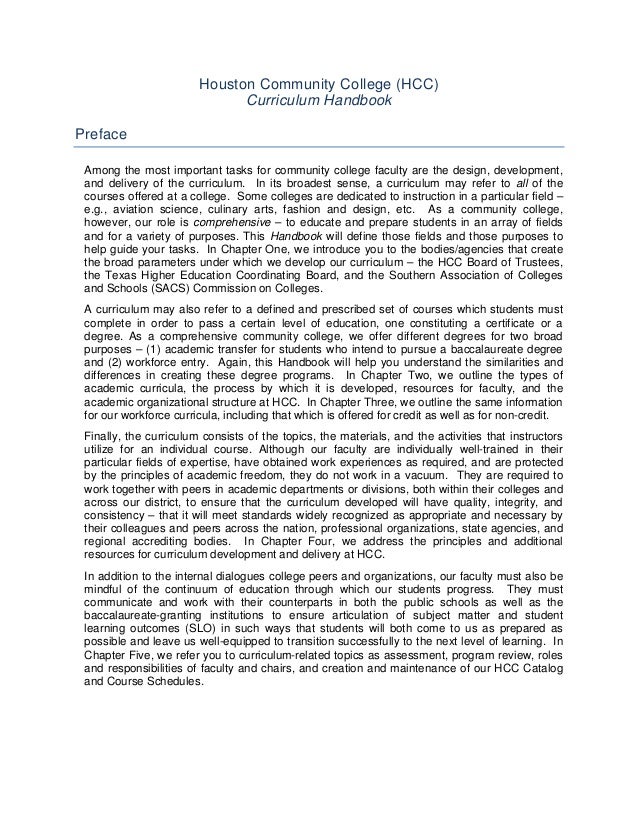 Curriculum Handbook
