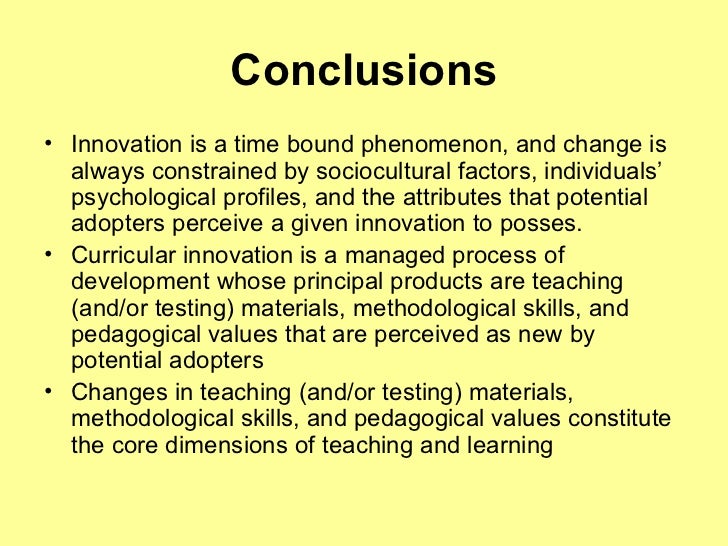 Curriculum Innovation