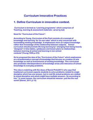 Curriculum innovative practices for slide share