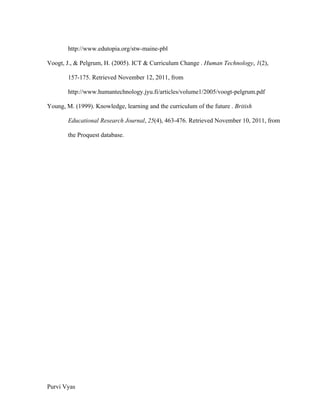 Curriculum Innovative Practices for MITE6310