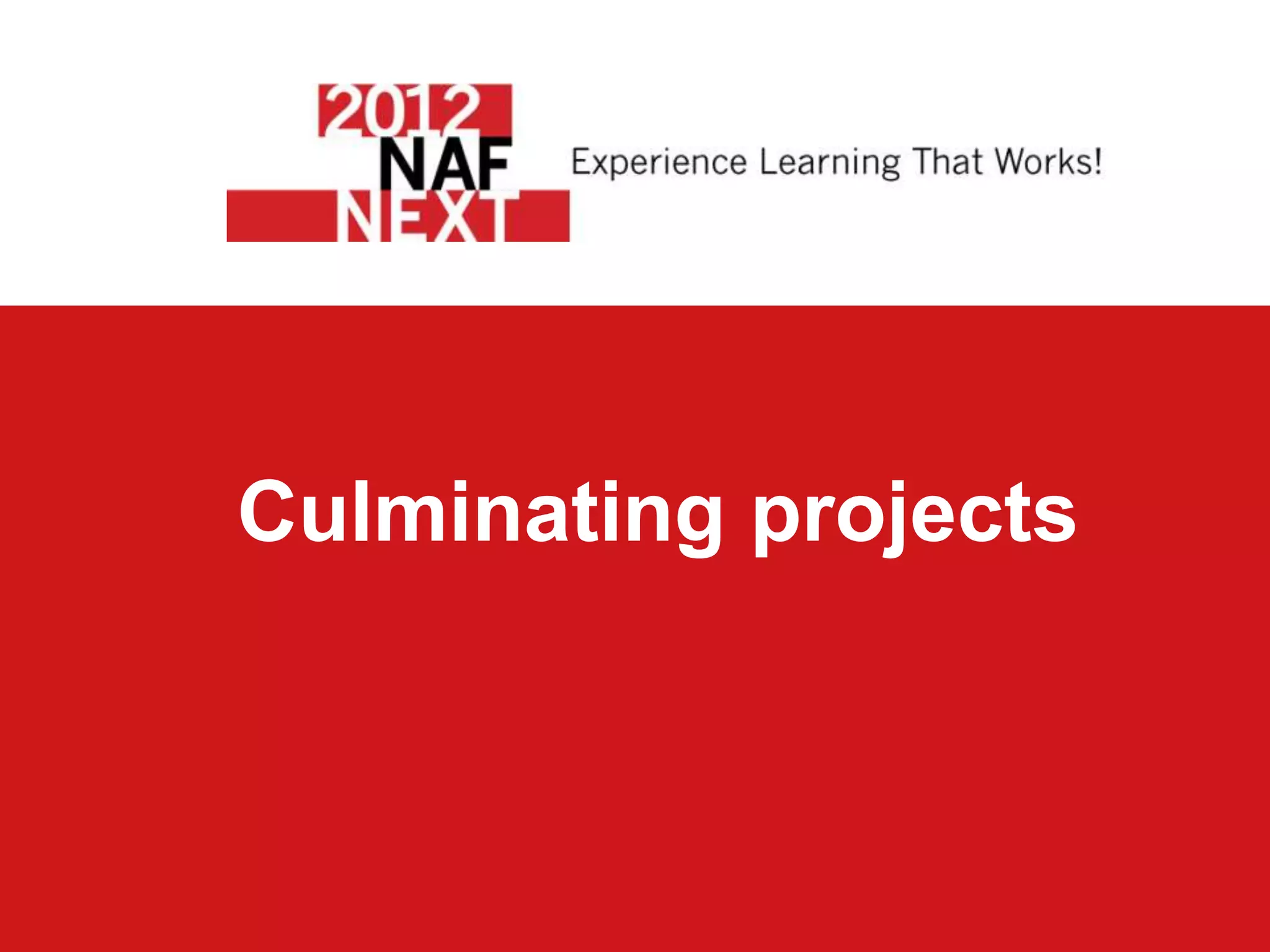 Culminating projects
 