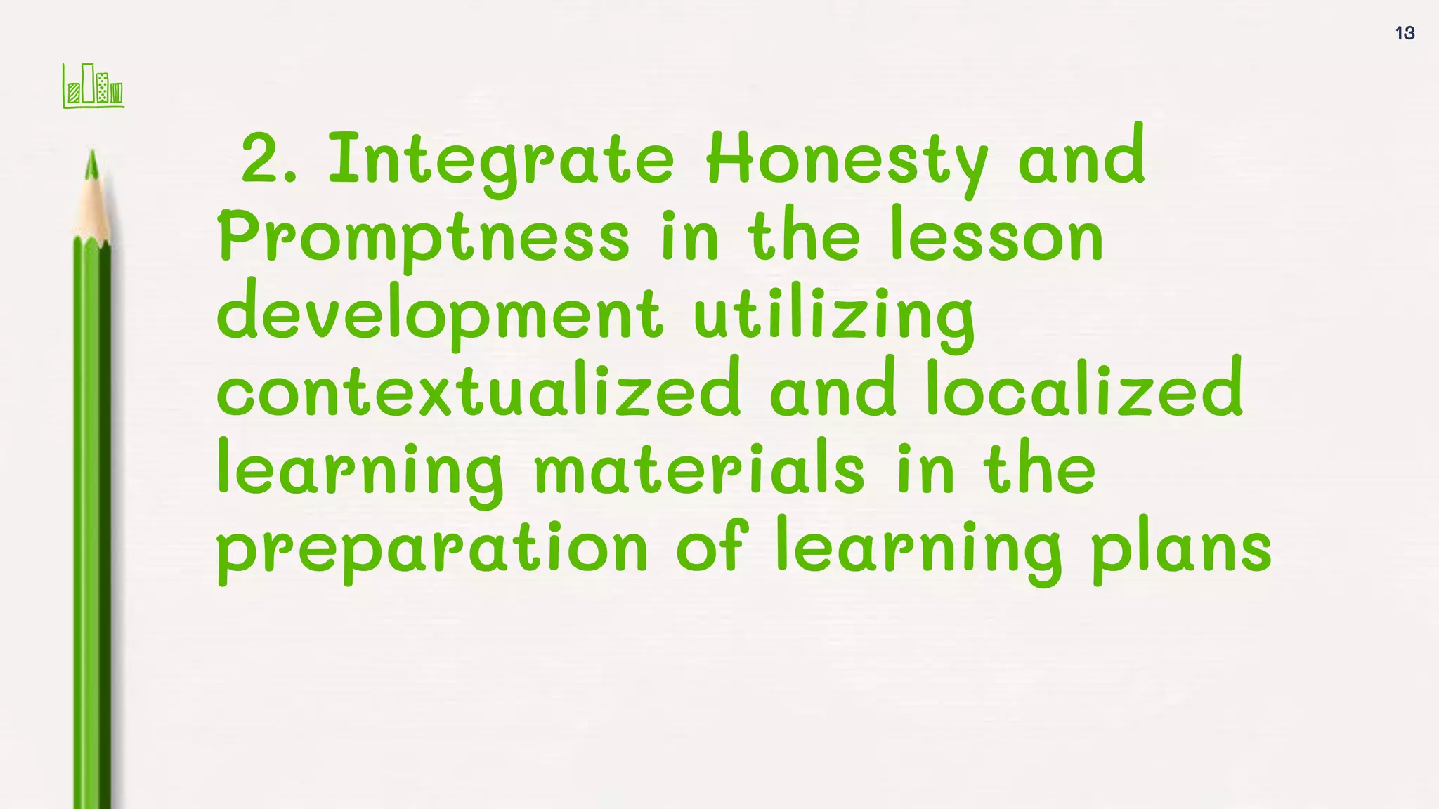 Curriculum integration Honesty and Punctuality.pptx