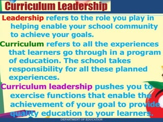 Curriculum leadership ppt | PPT