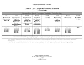 Third Grade Curriculum Map 3Rd Grade Curriculum Map