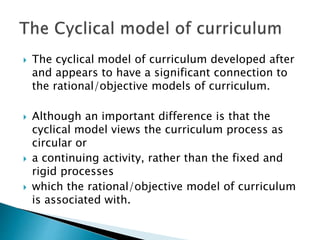 Curriculum model by nicholls | PPTX