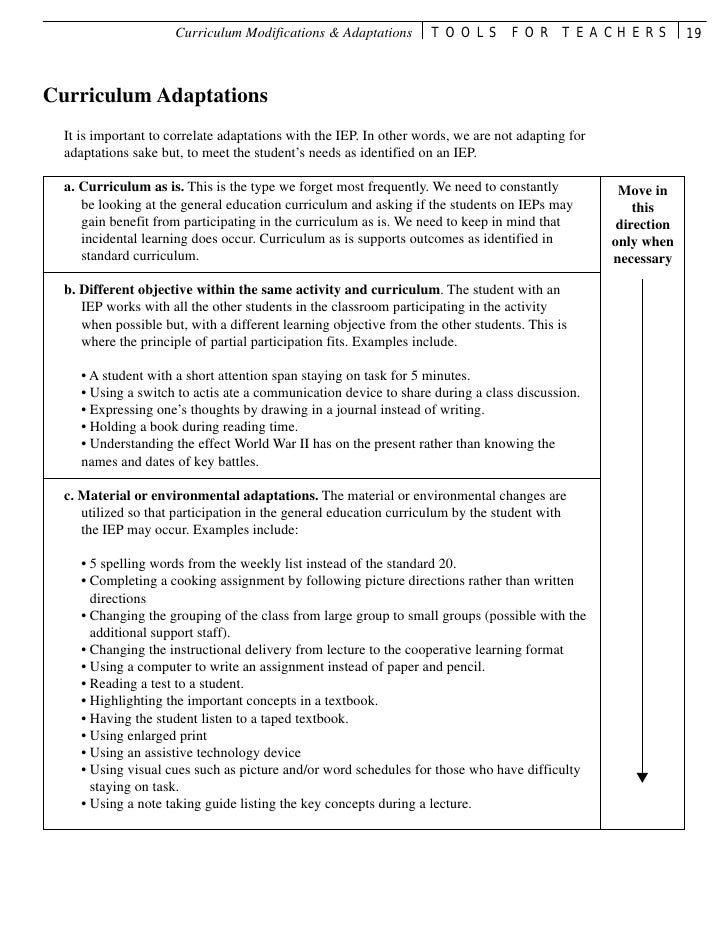 Curriculum modifications and_adaptations