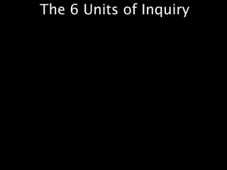 The 6 Units of Inquiry
 
