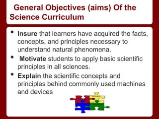 Lebanese Science Curriculum objectives | PPTX