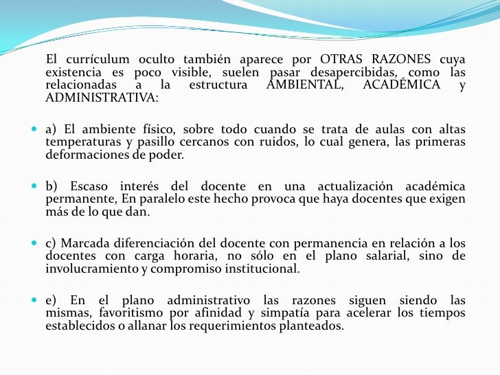 Curriculum oculto
