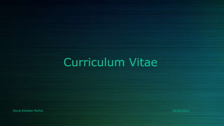 15/03/2015David Esteban Muñoz
Curriculum Vitae
 