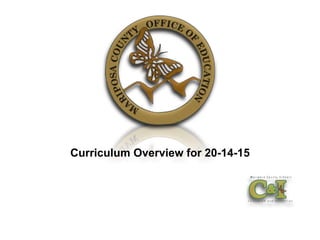 Curriculum Overview for 20-14-15
 