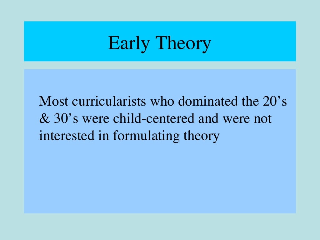 Curriculum theory