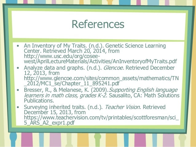 Graphing Traits Unit