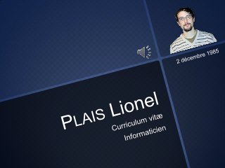 Curriculum vitæ - PLAIS Lionel