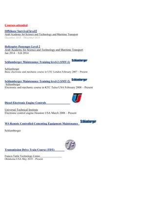 PERSONAL INFORMATION
E-Mail Address : hhh1942005@yahoo.com
Phone Numbers : 002 01003106048
Mobil : 002 01003106048
Birth Date : 11 August, 1982
Birthplace : Alexandria (Egypt) Marital
Stats : Married
Nationality : Egyptian
Military Status : finished on September 2004
EDUCATION AND ACADEMIC STUDIES
-DON BOSCO Italian High technical institute with a major in mechatronics & electrical power, electro
pneumatic, and PLC, controller.
Graduated since June 2000 with GPA (B+)
- 2 years High Technical institute major in mechatronics & electrical power 2002 GPA (B+)
LANGUAGE SKILLS
Arabic: mother language
Italian: good
English very good
Computer skills
Computer Ms Office Word,
Excel, Power Point Internet
Microsoft Windows 98,
Windows Xp software
And hardware
Windows 7 & Windows 8
 