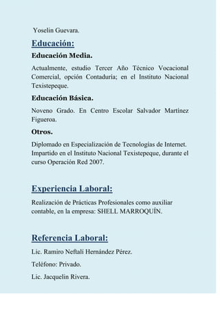 Curriculum vitae