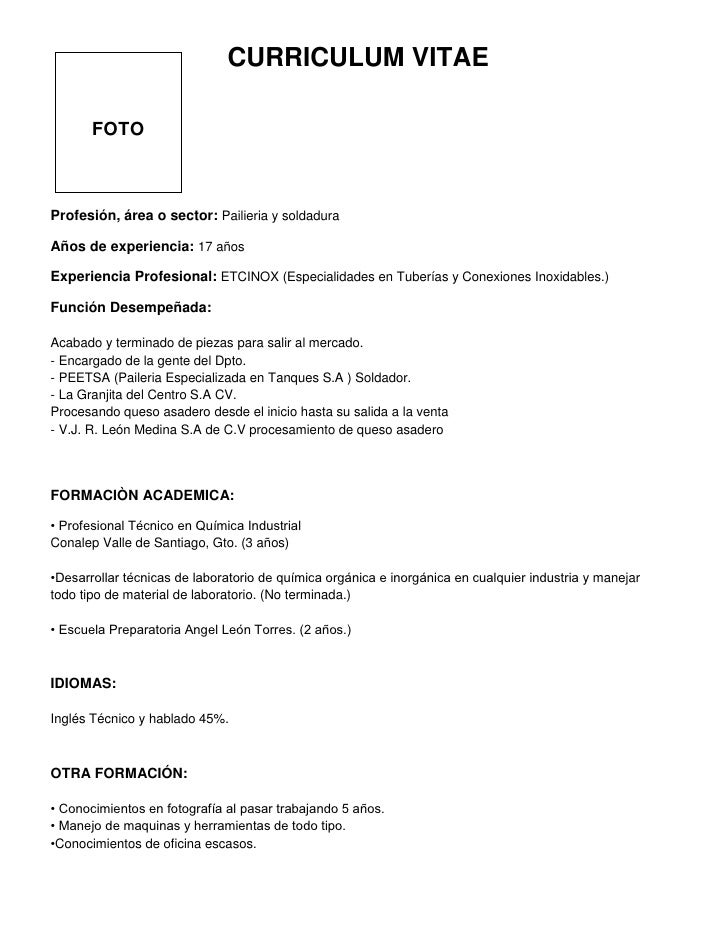 ejemplo de un curriculum vitae 1 728