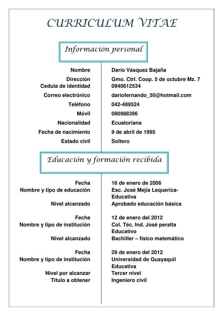 Curriculum vitae