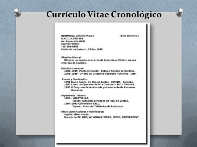 descargar curriculum vitae cronologico inverso website that will curriculum cronologico