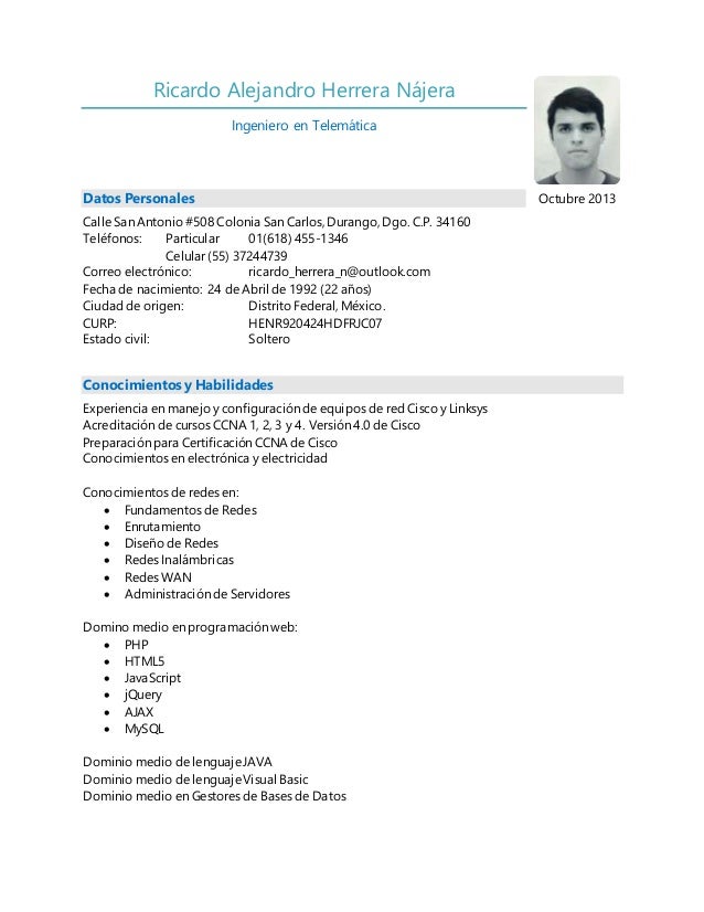 Curriculum vitae template image