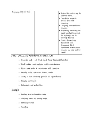 Curriculum vitae