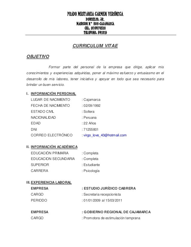 Curriculum vitae format in word picture