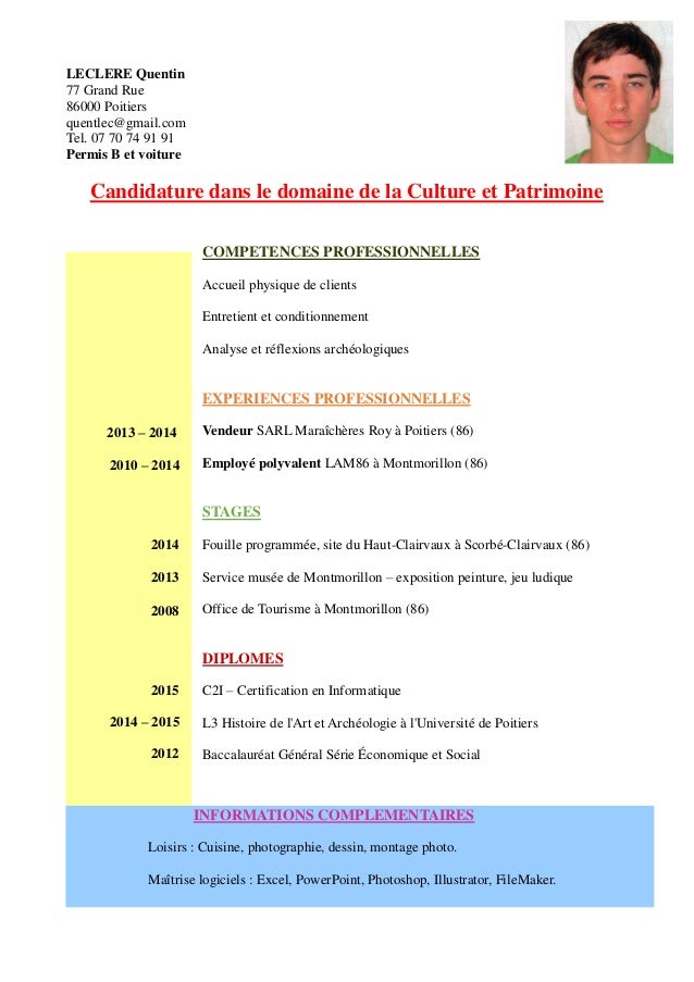 curriculum vitae culture et patrimoine leclere quentin 2015 1 638