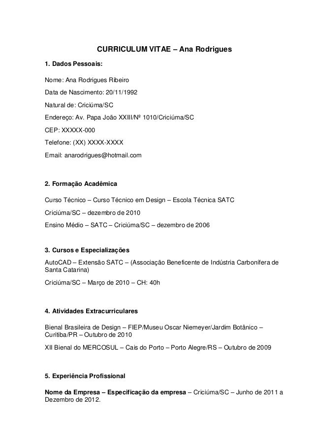 como fazer um curriculum vitae por karine delavechia 1 638