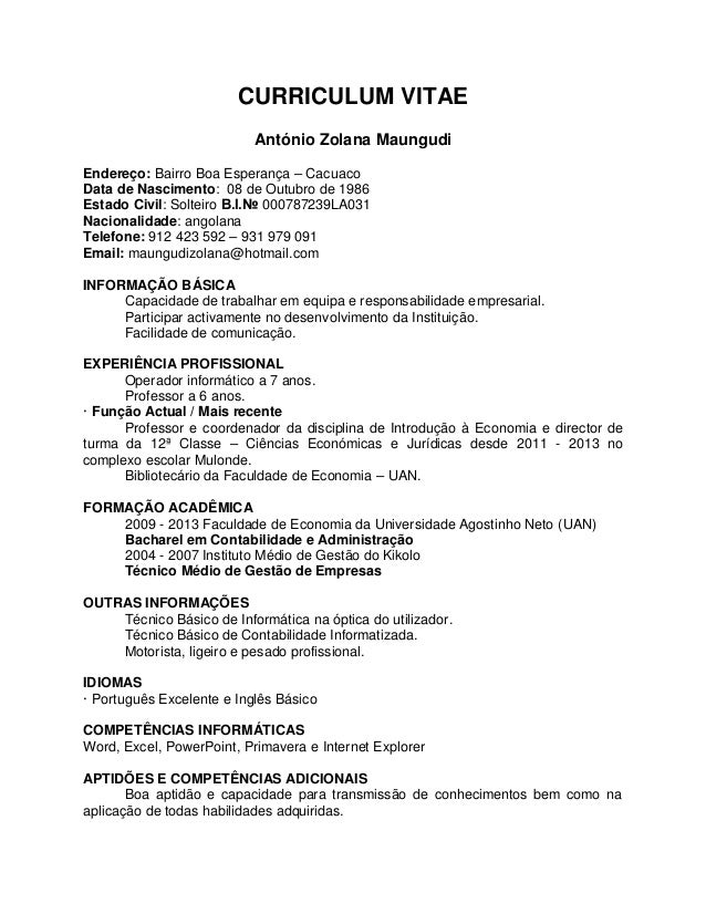Curriculum Vitae Actualizado