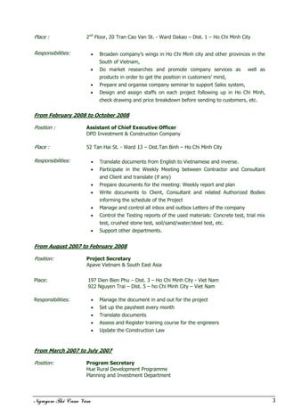 Curriculum Vitae  Cam Van (E)