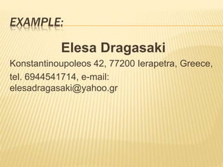 Curriculum vitae (cv) | PPTX