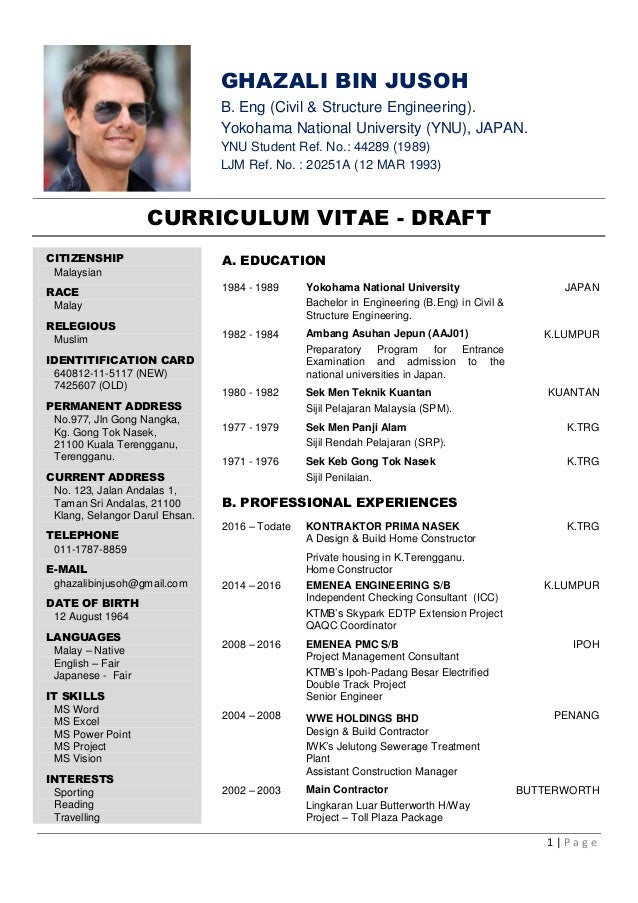 Draft Curriculum Vitae curriculum vitae draft Draft Curriculum Vitae curriculum vitae draft