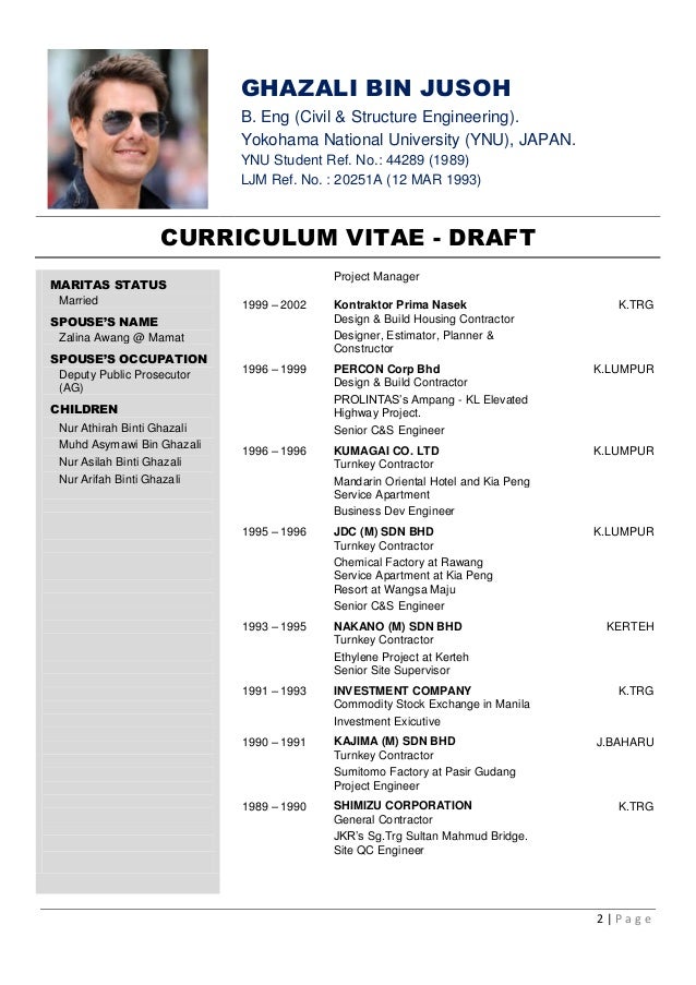 curriculum vitae drafts
