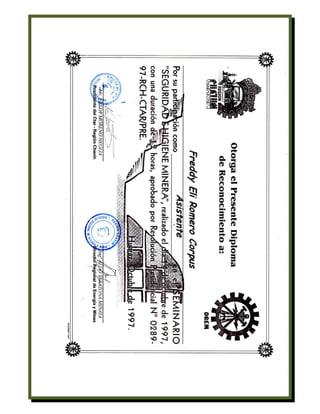 Curriculum Vitae de Freddy Romero Corpus