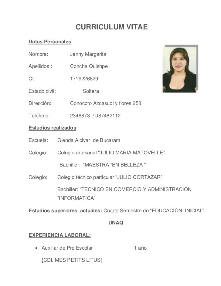 curriculum vitae jenni c